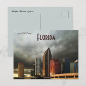 Skyline of Tampa Florida op een dag van de wolken Briefkaart (Voorkant / Achterkant)