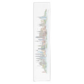 Skyline of the World Table Runner Korte Tafelloper (Voorkant)