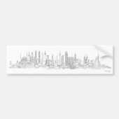 Skyline of the World (zwart + wit) Bumpersticker (Voorkant)