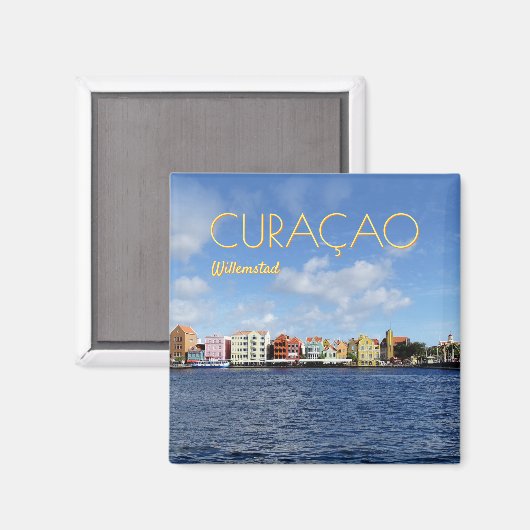 Skyline of Willemstad (aanpasbaar) Magneet (Voorkant / Achterkant)