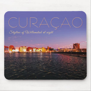 Skyline of Willemstad bij Night Muismat