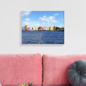 Skyline of Willemstad Canvas Afdruk (Insitu (Woonkamer))