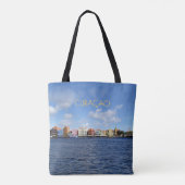 Skyline of Willemstad, Curaao Tote Bag (Achterkant)