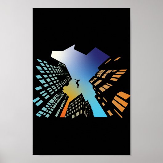 Skyline parkour poster (Voorkant)