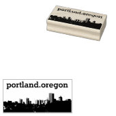 skyline.portland.oregon rubberstempel (Gestempeld)