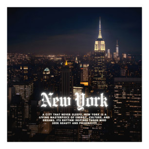 Skyline Poster Sjabloon van New York