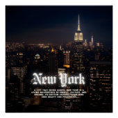 Skyline Poster Sjabloon van New York (Voorkant)