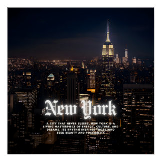 Skyline Poster Sjabloon van New York