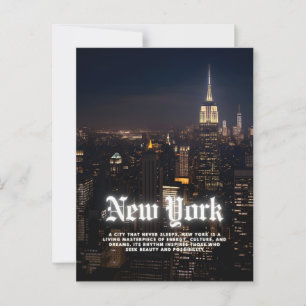 Skyline Poster Sjabloon van New York Briefkaart