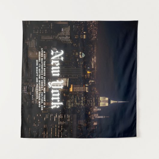 Skyline Poster Sjabloon van New York Wandkleed (Voorkant (horizontaal))