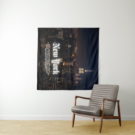 Skyline Poster Sjabloon van New York Wandkleed (In Situ (horizontaal))