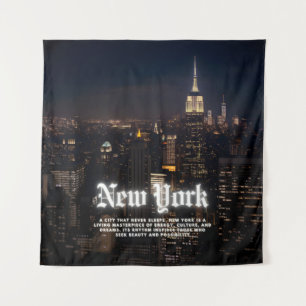 Skyline Poster Sjabloon van New York Wandkleed