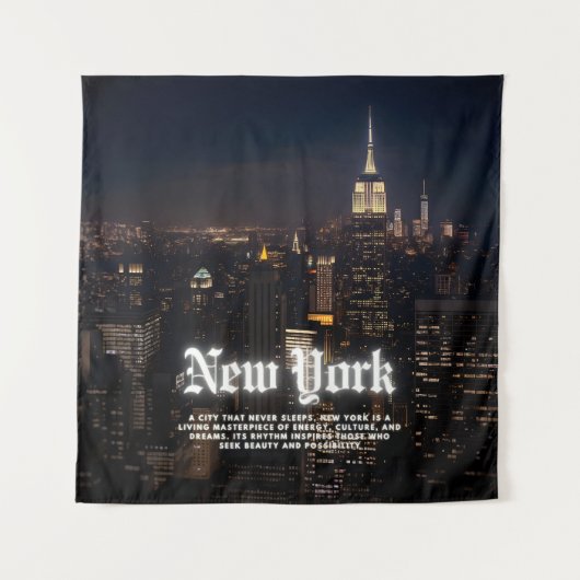 Skyline Poster Sjabloon van New York Wandkleed (Voorkant)