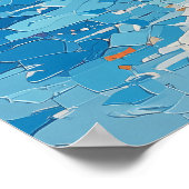 Skyline Poster van Cancún - levendige Mexicaanse s (Hoek)