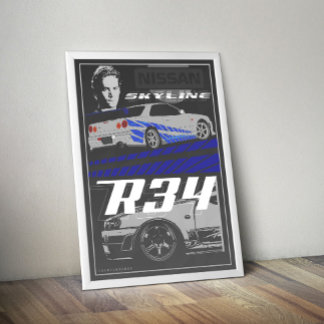 Skyline R34 Fast & Furious Poster