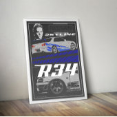 Skyline R34 Fast & Furious Poster