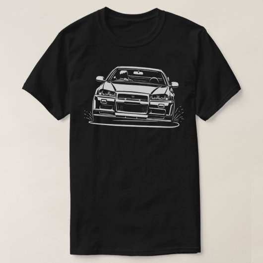 Skyline R34 GTR 2 T-shirt (Design voorkant)