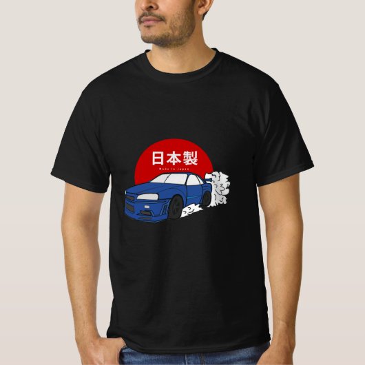 Skyline R34 GTR t-shirt (Voorkant)