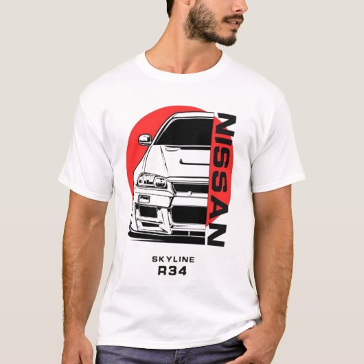 SKYLINE R34 T-SHIRT (Voorkant)