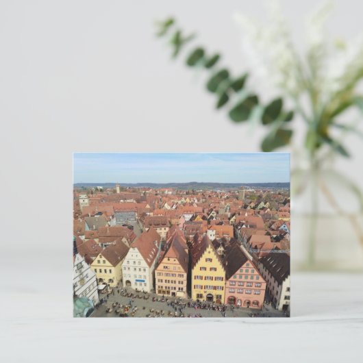 Skyline Rothenburg ob der Tauber, Duitsland Briefkaart (Staand voorkant)