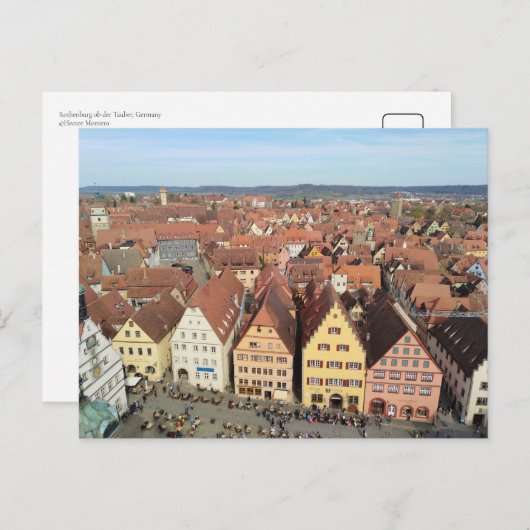 Skyline Rothenburg ob der Tauber, Duitsland Briefkaart (Voorkant / Achterkant)
