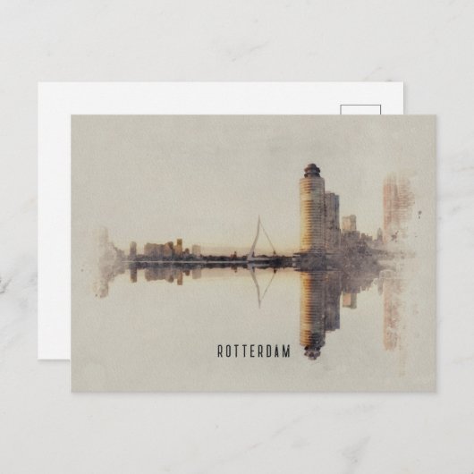 Skyline Rotterdam Briefkaart (Voorkant / Achterkant)