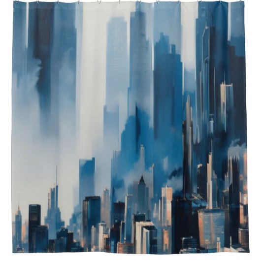 Skyline Shower Curtain Douchegordijn (Voorkant)