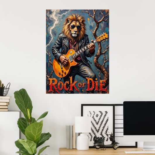 Skyline Shred: De ongetemde melodie van de leeuw Poster (Thuiskantoor)