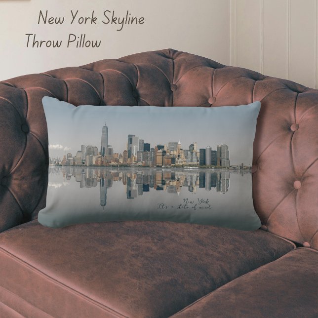 Skyline Sierkussen van New York Kussen (NY Skyline It's a State of Mind Throw Pillow)