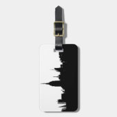 Skyline Silhouette Bagagelabel van New York (Voorkant verticaal)