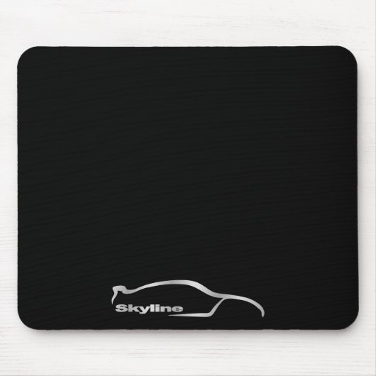 Skyline Silver Silhouette Muismat (Voorkant)