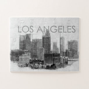 skyline sketch van de stad Los Angeles Legpuzzel