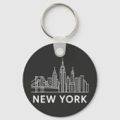 Skyline Sleutelhanger van New York - iconische sta (Voorkant)