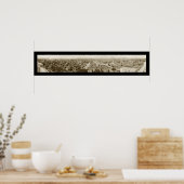 Skyline Spokane WA Foto 1911 Poster (Keuken)