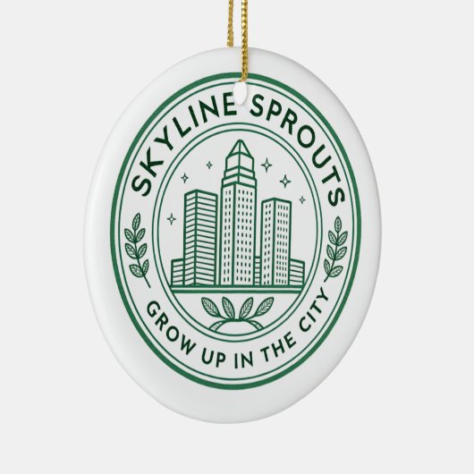 Skyline Sprouts Memorial Ornament | Urban Farming  (Rechts)