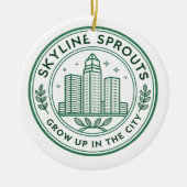 Skyline Sprouts Memorial Ornament | Urban Farming  (Voorkant)