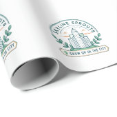 Skyline Sprouts Urban Farming Sticker | City Garde Cadeaupapier (Rol Hoek)