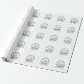 Skyline Sprouts Urban Farming Sticker | Stad Tuini Cadeaupapier (Uitgerold)