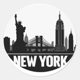 Skyline Square Sticker