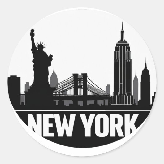 Skyline Square Sticker (Voorkant)