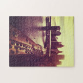 Skyline Sunset - Brooklyn Bridge en NYC Cityscape Legpuzzel (Horizontaal)