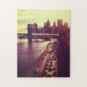 Skyline Sunset - Brooklyn Bridge en NYC Cityscape Legpuzzel (Verticaal)