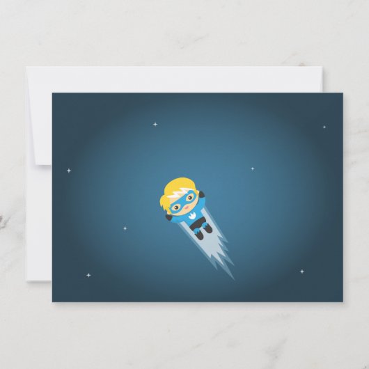 Skyline Superheld Birthday Party for Kids Kaart (Achterkant)