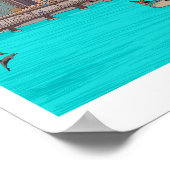 Skyline Tampa Florida Spring Break Illustratie Poster (Hoek)