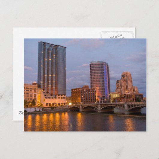 Skyline te Dusk, op de Grote rivier 2 Briefkaart (Voorkant / Achterkant)