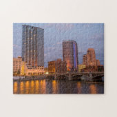 Skyline te Dusk, op de Grote rivier 2 Legpuzzel (Horizontaal)