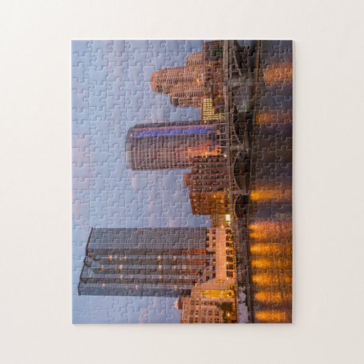 Skyline te Dusk, op de Grote rivier 2 Legpuzzel (Verticaal)