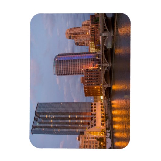 Skyline te Dusk, op de Grote rivier 2 Magneet (Verticaal)