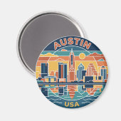Skyline Texas Magneet (Voorkant / Achterkant)