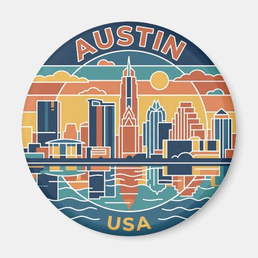 Skyline Texas Magneet (Voorkant)